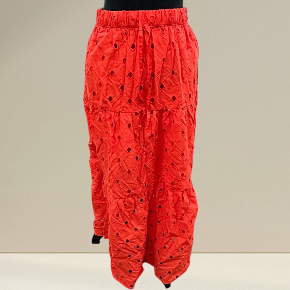 Red Eyelet Maxi Skirt ❤️✨